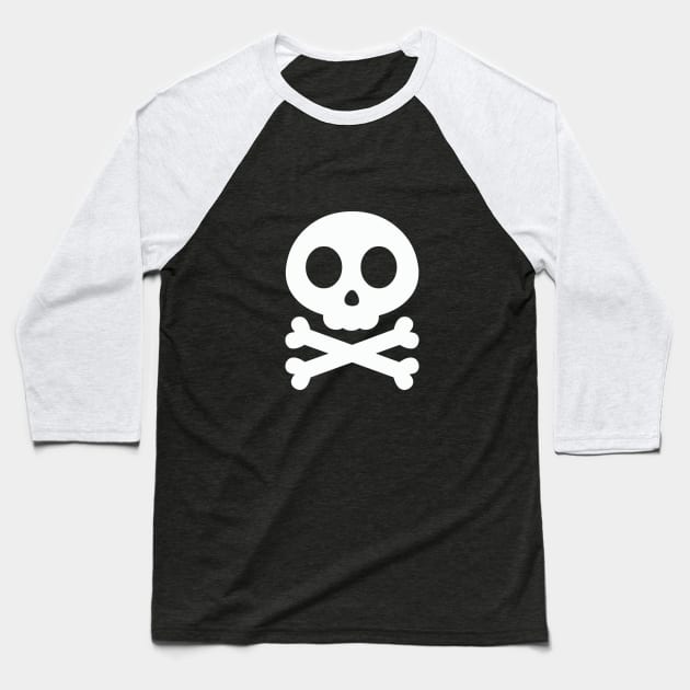 Cute Skull and Crossbones Baseball T-Shirt by jverdi28